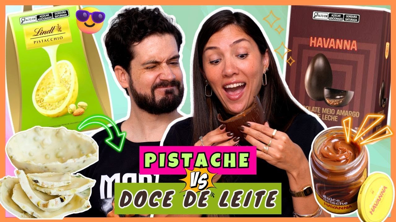 PROVANDO OVO de PÁSCOA RECHEADO l DOCE de LEITE HAVANNA e PISTACHE LINDT