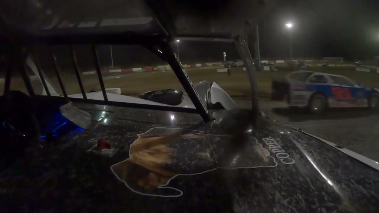 Big impact that ended Jeff's night at the CRUSA Street Stock Winternationals.