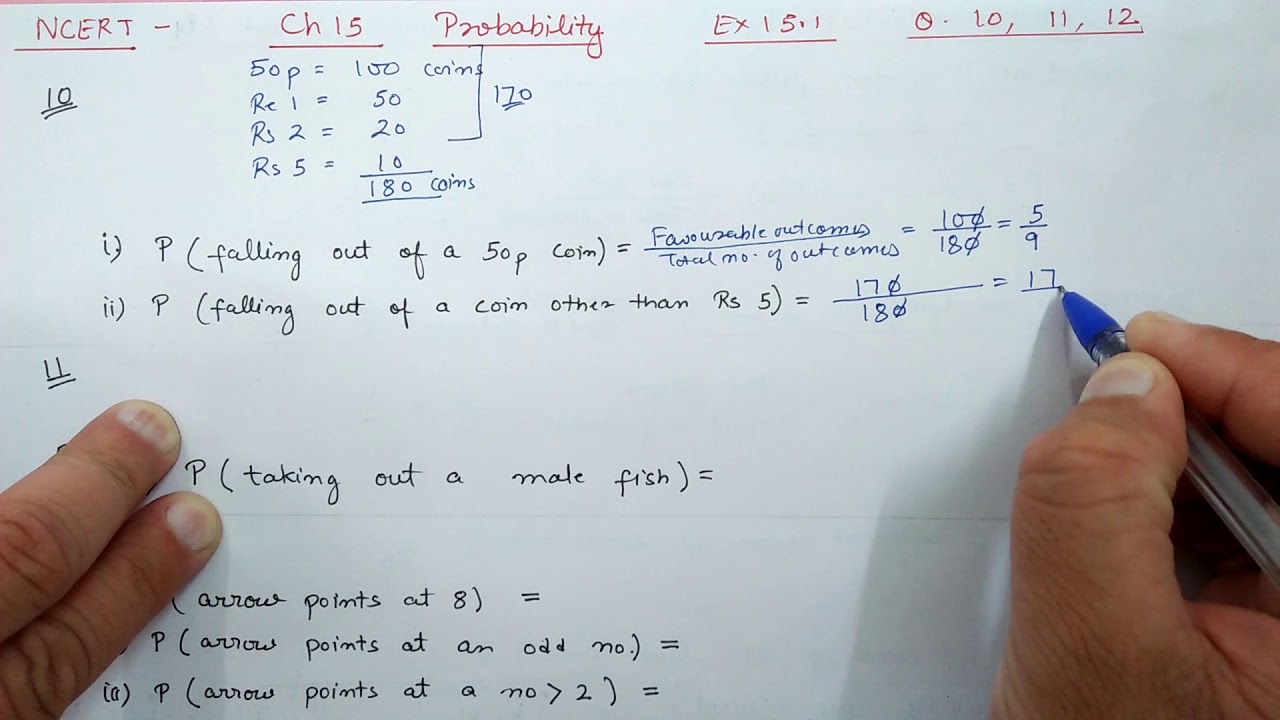 Ex.15.1 (Q.10,11,12) Chapter:15 Probability | Ncert Maths Class 10 | Cbse.