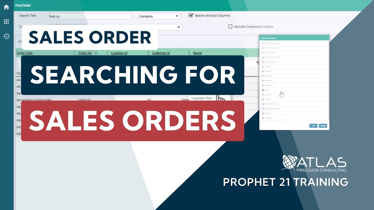 Заказы на продажу в Prophet 21: Как найти заказ на продажу в P21