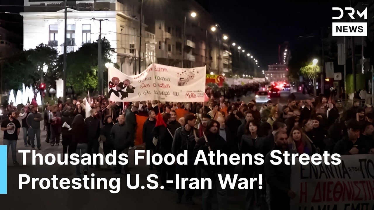 WATCH: Massive Anti-War Protest in Athens | Greeks March to U.S. Embassy Over Iran Conflict | AH1Z