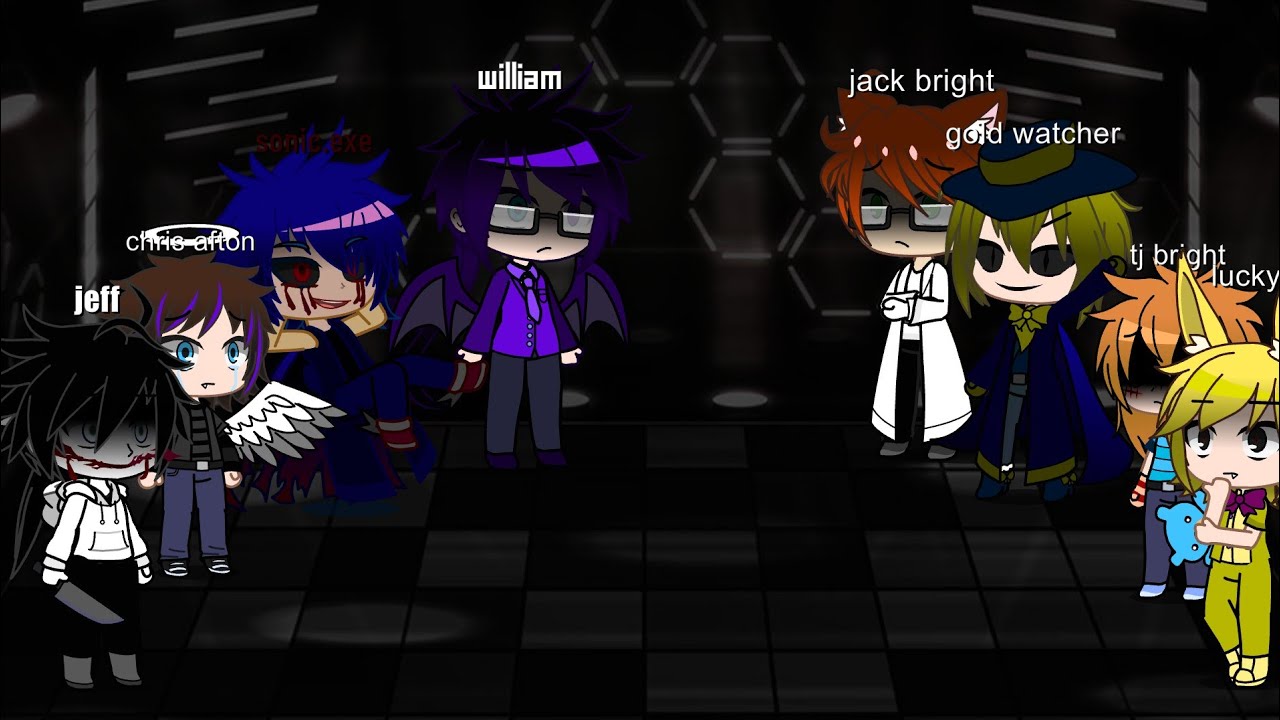 Creepypasta/afton family Vs scp/DD gcsb/glsb (gacha club singing battle)