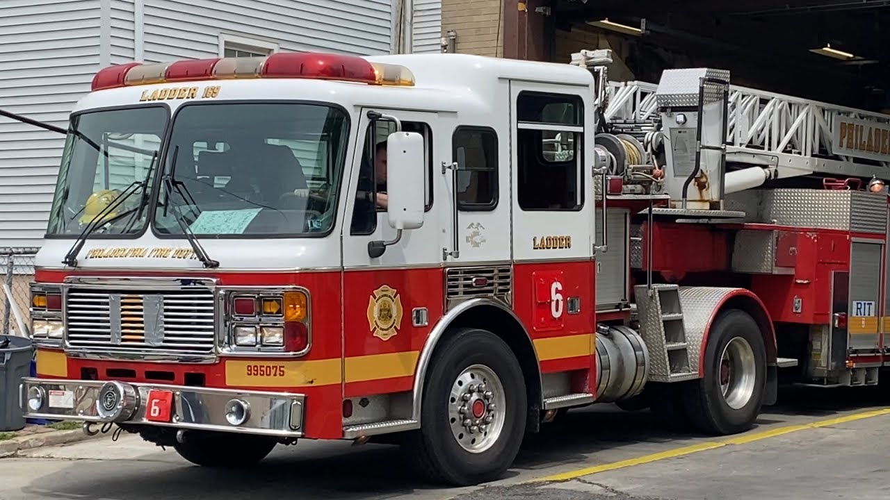 PHILADELPHIA FIRE DEPARTMENT RESERVE TILLER LADDER 169 (LADDER 6) JAKE BRAKE SOUND