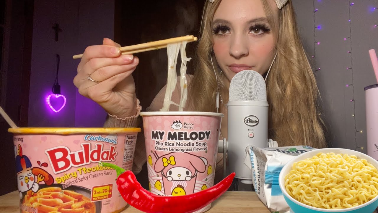 ASMR Eating SPICY PHO & Rice Noodle Stew 🍲