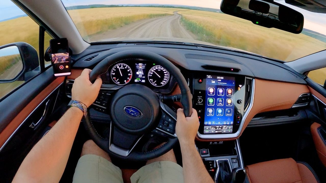Subaru Outback 2025: POV Evening Drive Through the Grain Fields