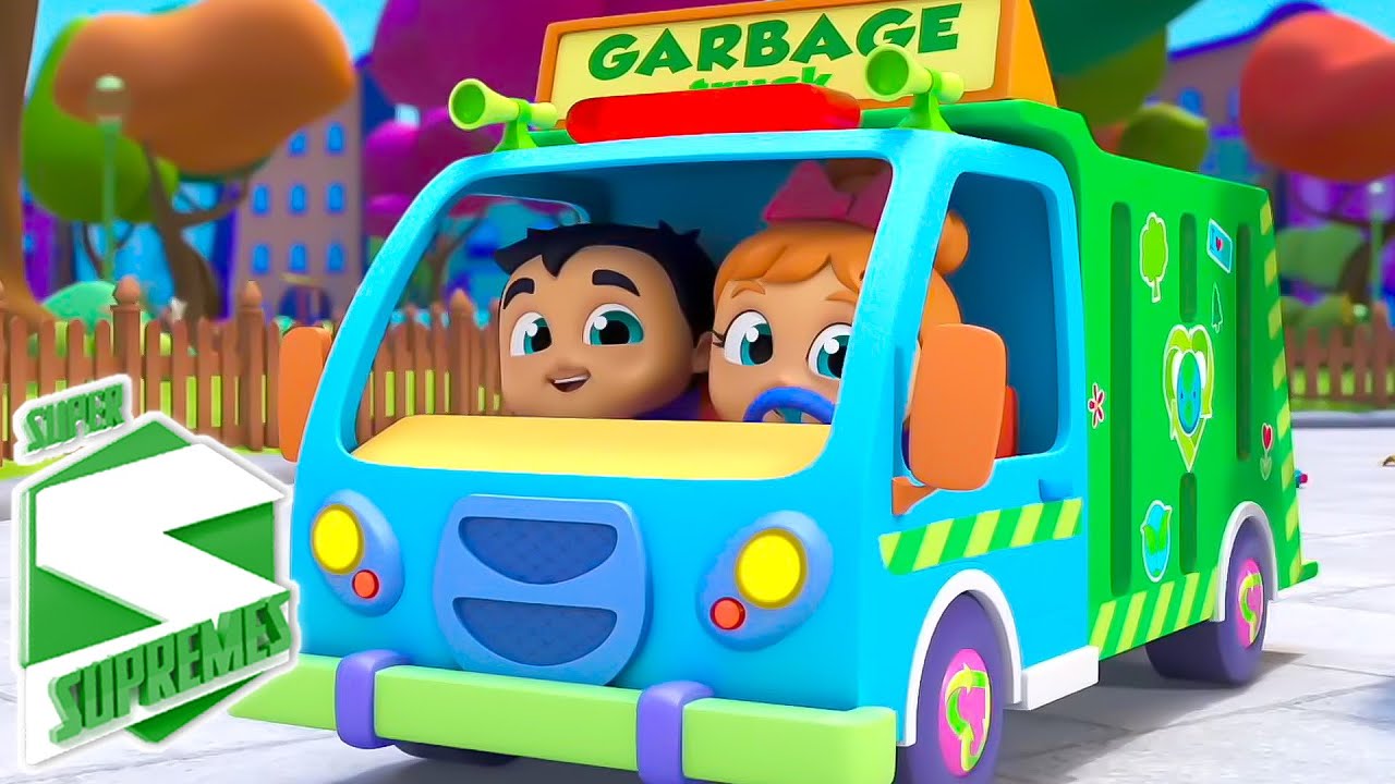 Ruote del Camion della Spazzatura Musica + Raccolta di Canzoni dei Cartoni Animati