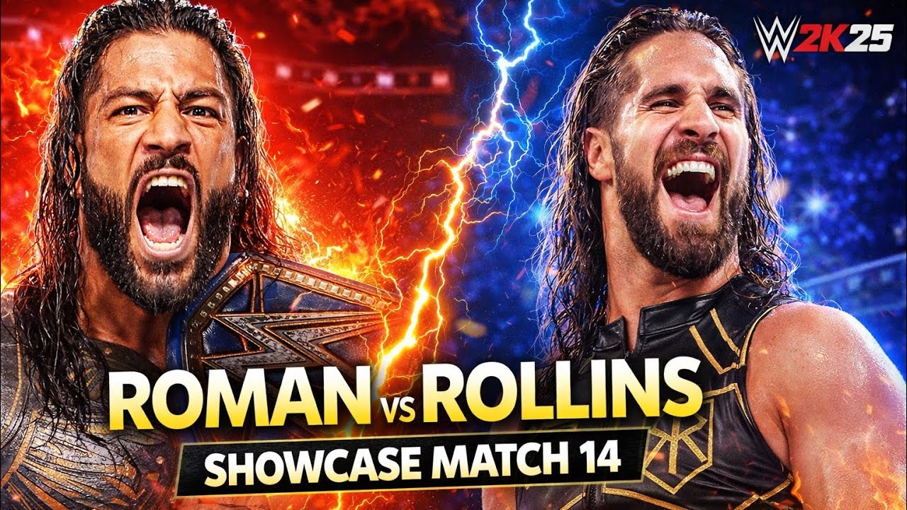 Roman Reigns vs Seth “Freakin” Rollins | WWE 2K25 Showcase Match 14 Full Gameplay