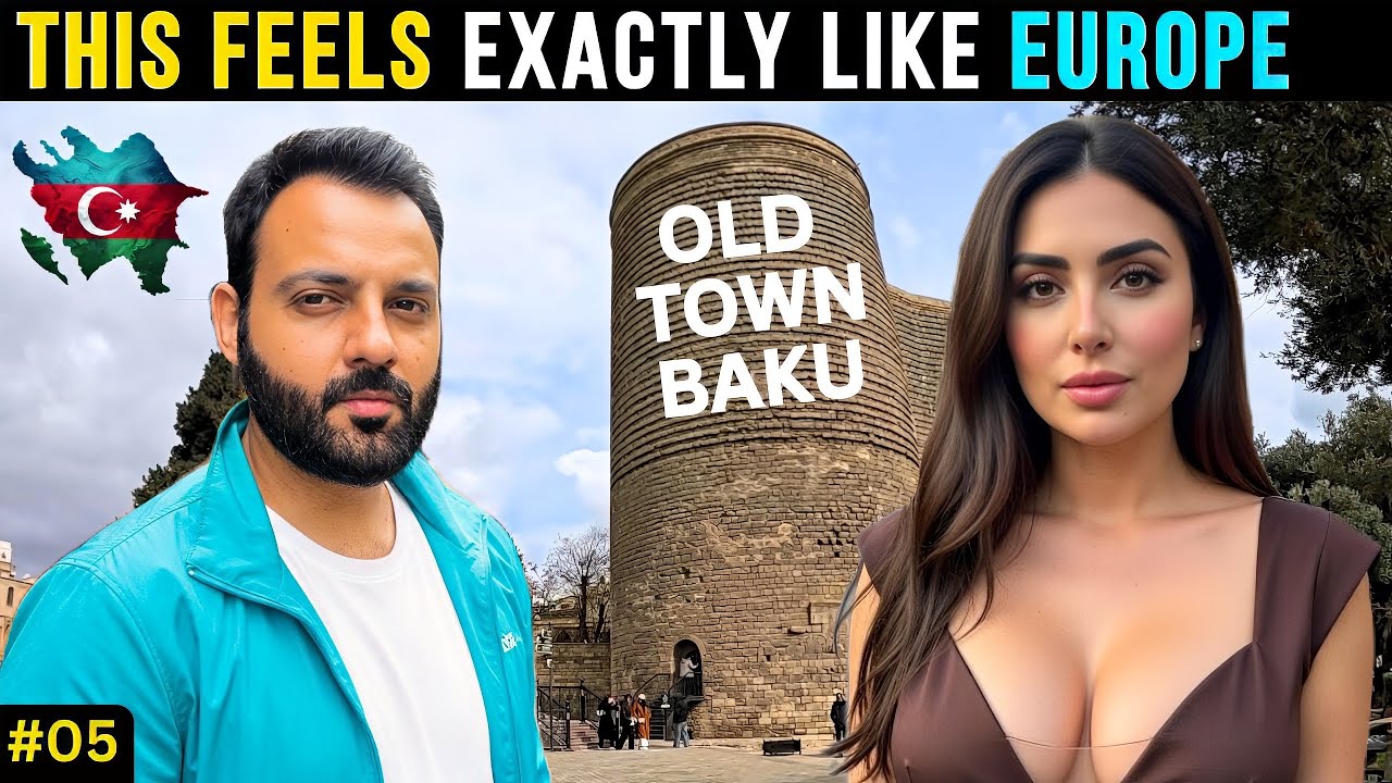 Azerbaijan 🇦🇿 है या Europe 😀 itna ख़ूबसूरत ! Baku Vlog | Old town Baku trying traditional food Dolma