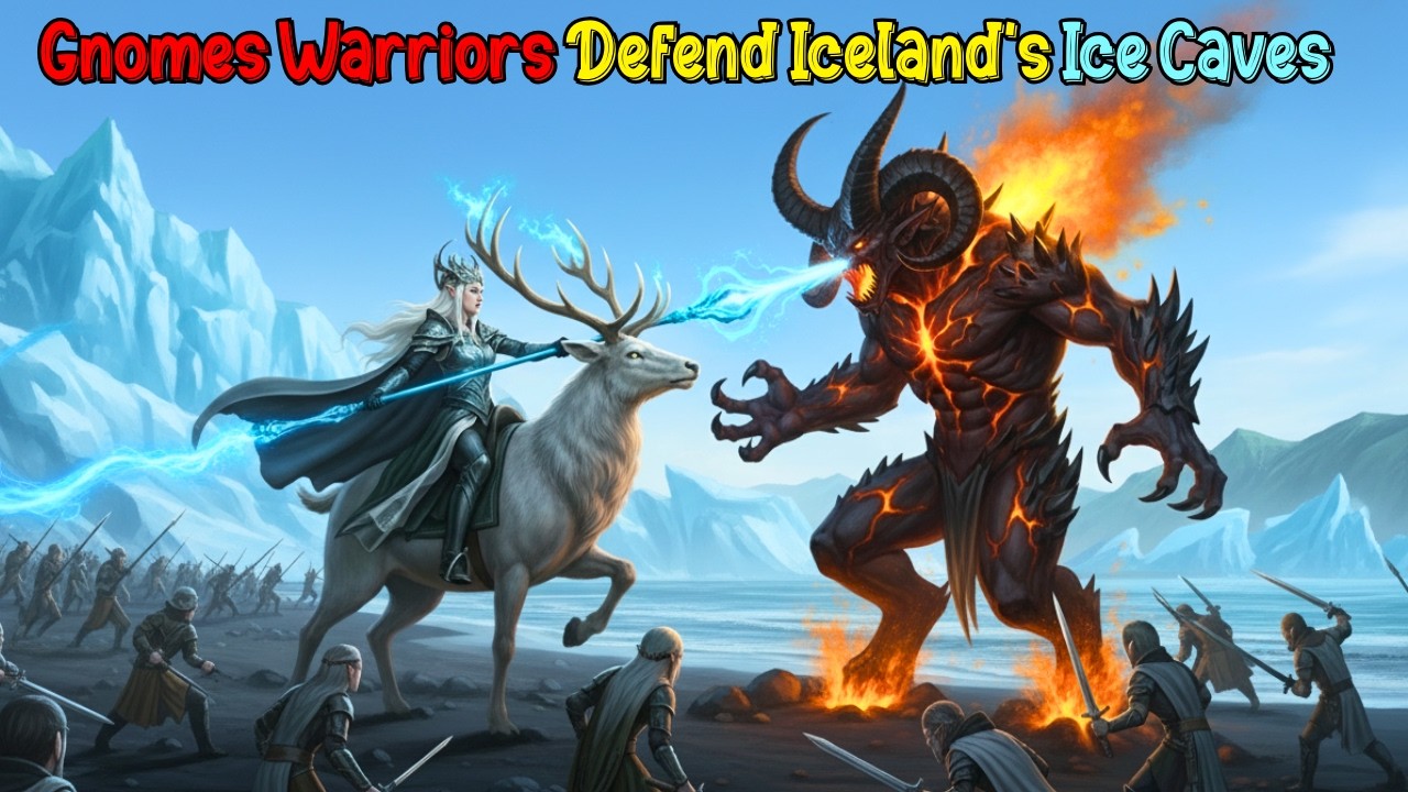 Epic Gnomes vs Fiend Army ⚔️ Vatnajökull's Battle for Balance 🌿 Mythical Clash