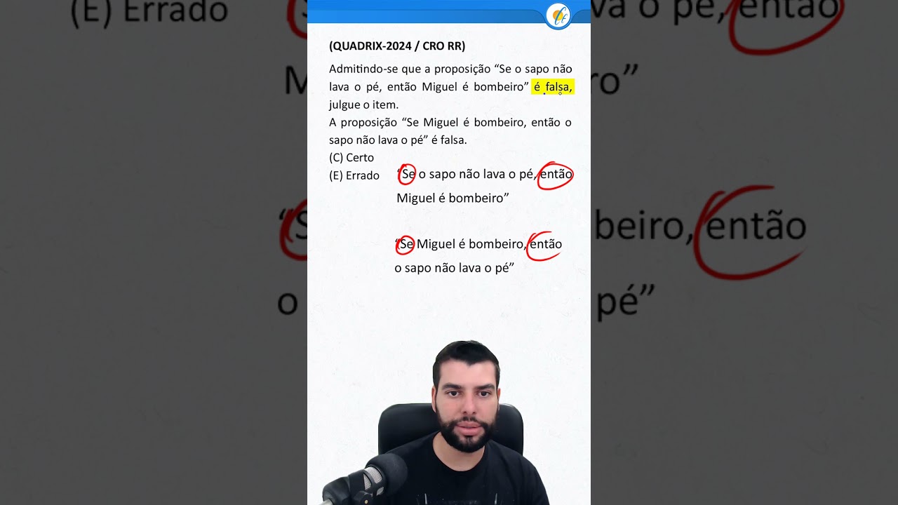 QUEST&Atilde;O DE CONCURSO 2024 - RACIOC&Iacute;NIO L&Oacute;GICO (QUADRIX)