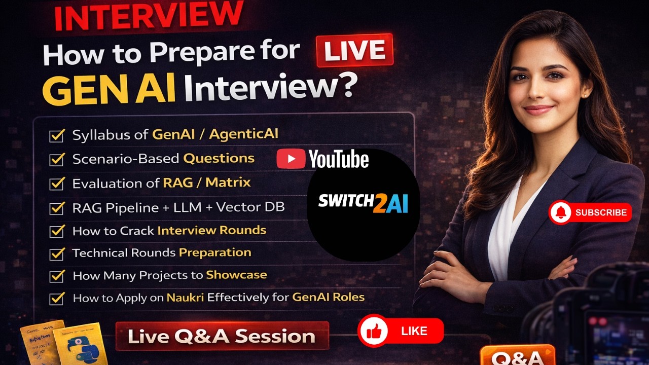 GenAI Interview Roadmap | RAG Agentic AI | Technical Preparation for Interview | Live Q&A