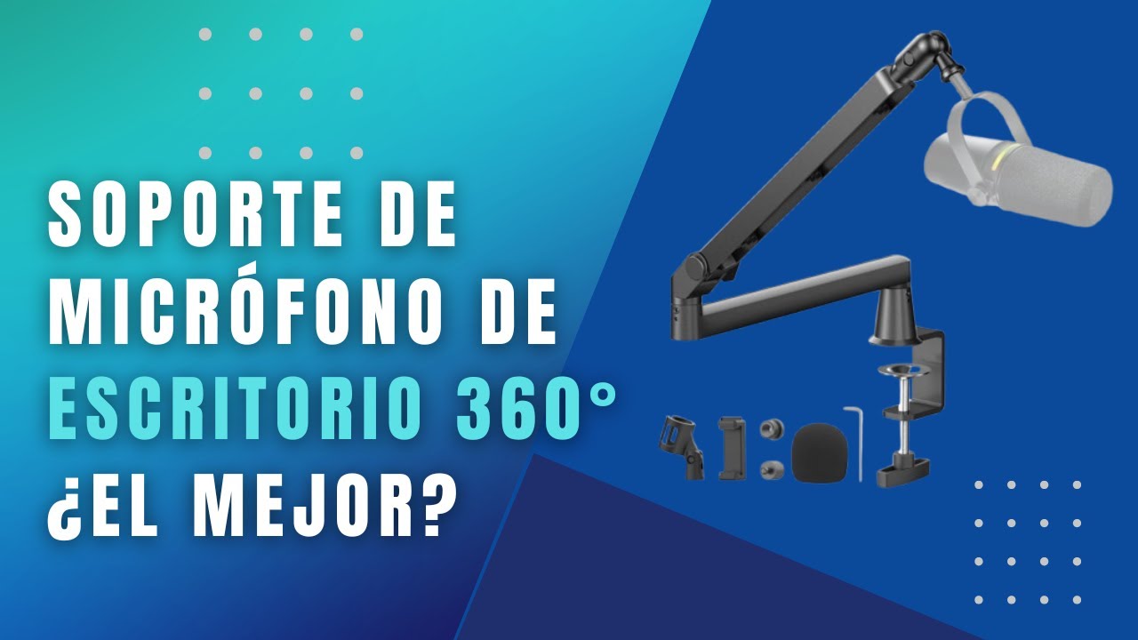 El MEJOR Soporte de Micrófono de Escritorio Ajustable 🔊 Giratorio 360°