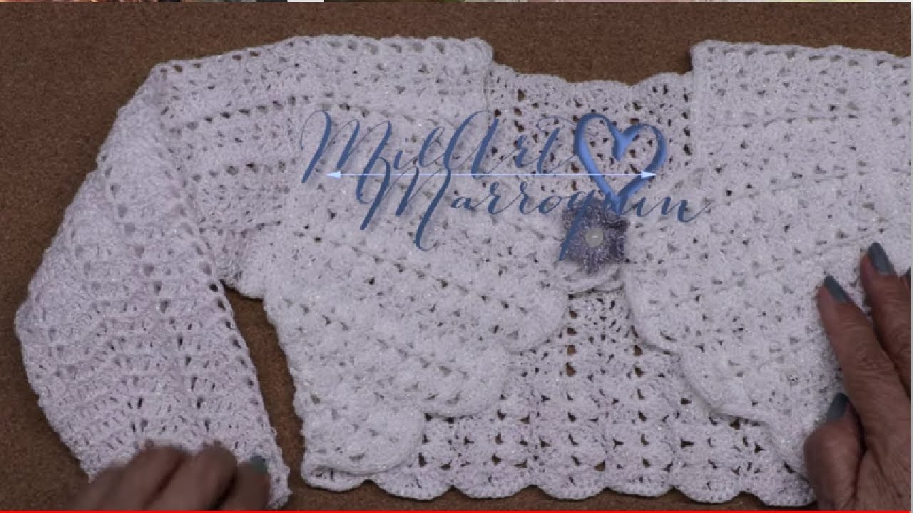 Manga Bolero Crochet para Niña 4 años (cc)