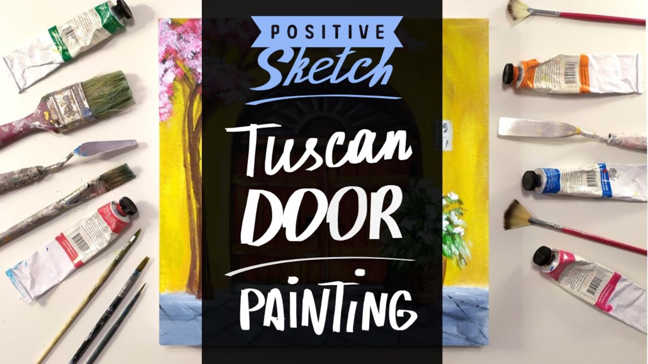Painting tutorial for Oil painting or Acrylic painting | Tuscan Door, Easy Cityscape