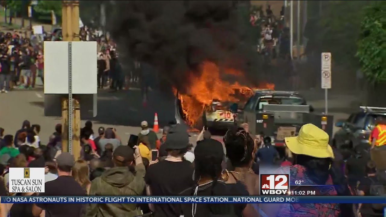 Pittsburgh protests turn violent.