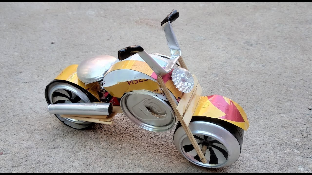 How to Make Toy Motorcycle at Home - Como fazer uma motocicleta de brinquedo em casa