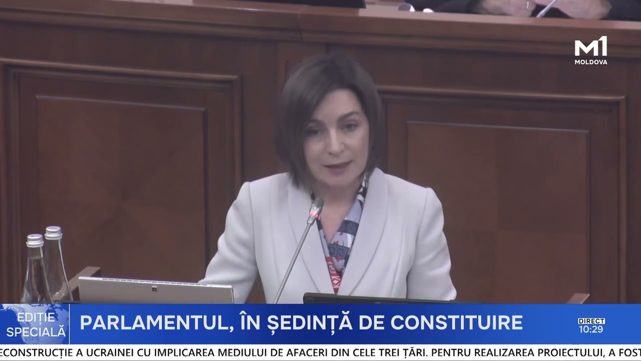 Discursul președintei Maia Sandu la ședința de constituire a noului Parlament