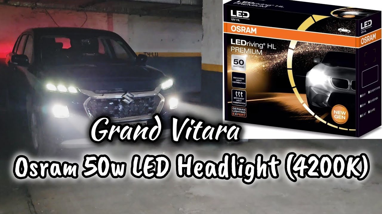 I placed OSRAM LED headlight (50W) to Grand Vitara #osram #grandvitara 