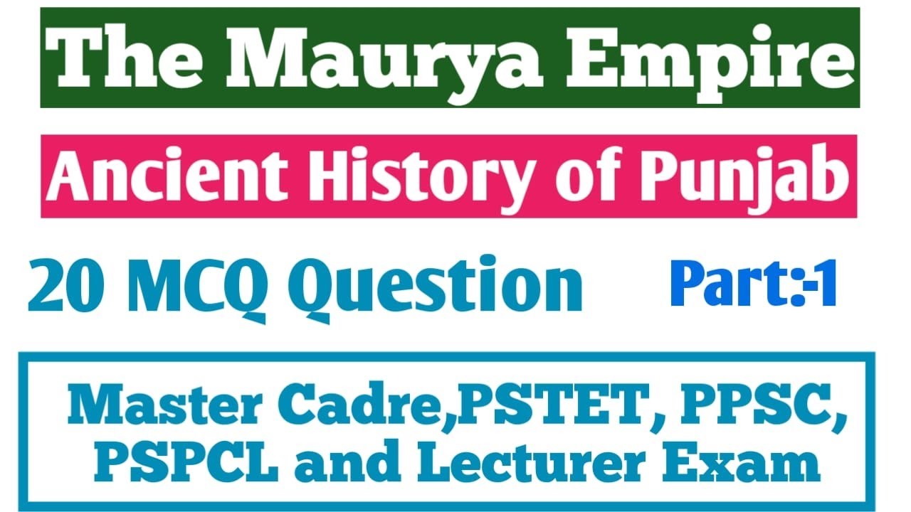 The Maurya Empire MCQ Part-1।|Ancient History of India||Master Cadre 2022||Raman Institute