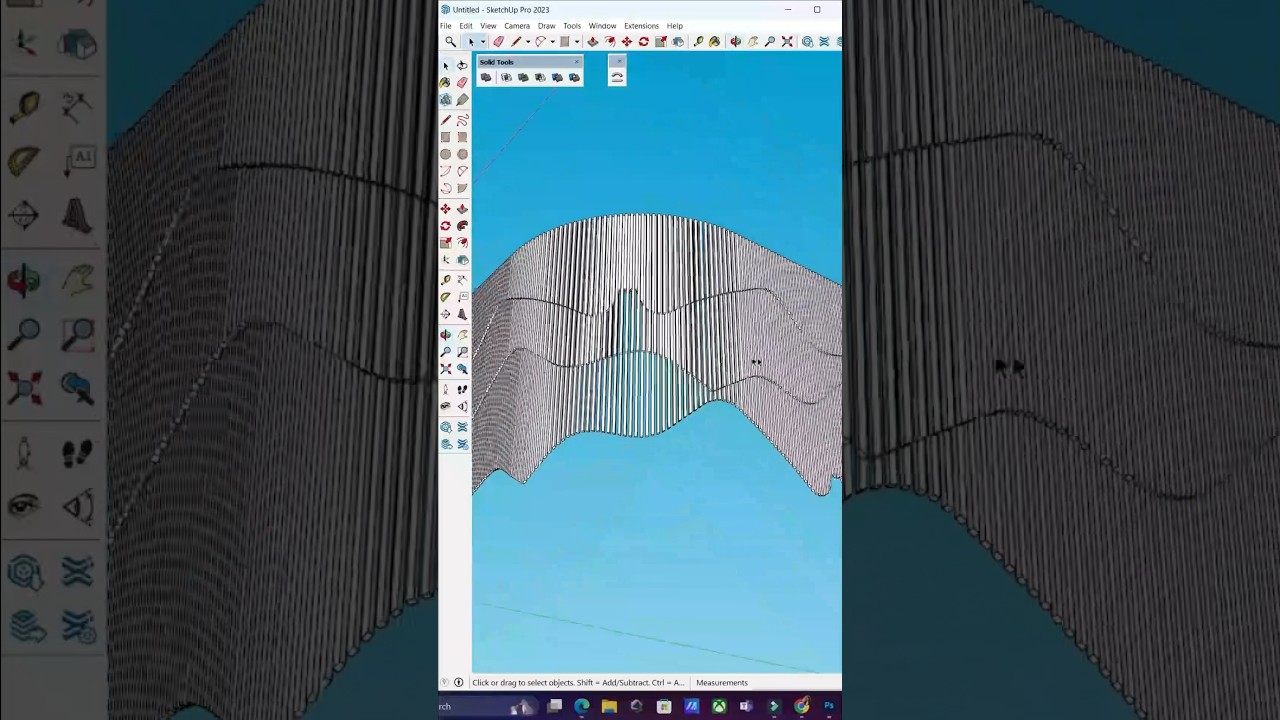 ✅How to make unique facade design in Sketchup #cad #viral #sketchup