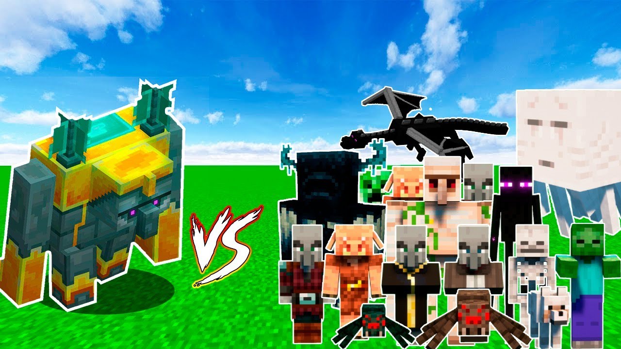 Squall Golem vs All Mobs Minecraft| All Mobs Minecraft vs Squall Golem in Minecraft (Dungeons)