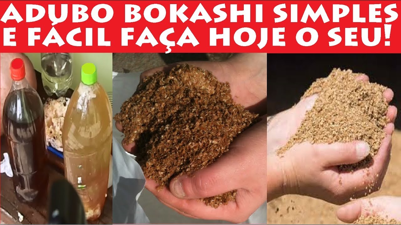 Adubo orgânico Bokashi simples e fácil! Qualquer um prepara!