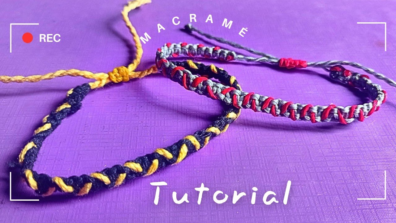 DIY🔸 PULSERA FÁCIL ✨ NUDO PLANO tutorial paso a paso #tutorialmacrame