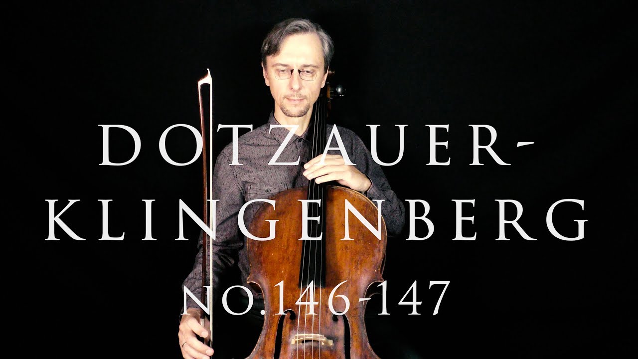 Dotzauer-Klingenberg Metodo para Violoncelo No.146 and 147 | Shifts, Second Position, Double Stops