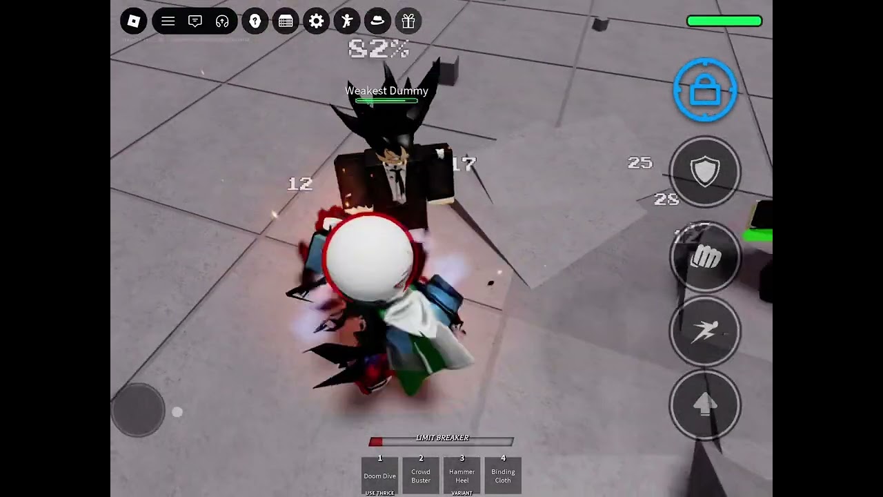 What character can reach the weakest dummy? - Strongest Battleground- Roblox 