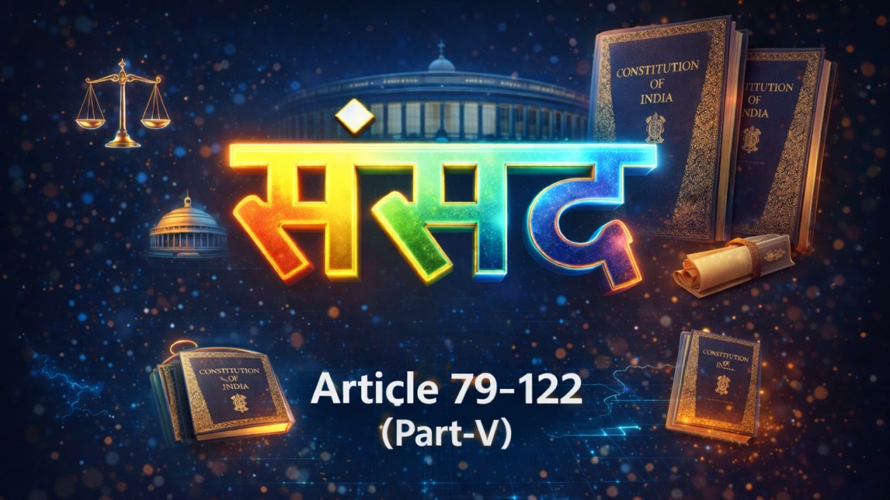 Article 79–122 Explained  withh trick | Parliament of India Full Concept,UPSC SSC