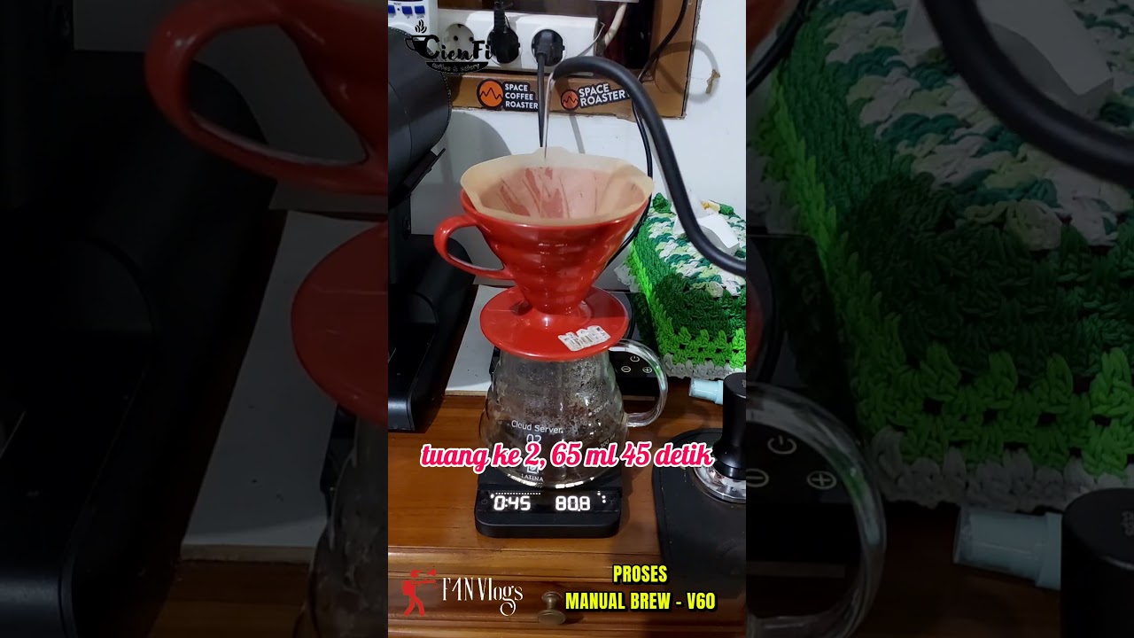 tutorial membuat minuman v60 blend espresso #manualbrewcoffee #v60coffee #singleshotespresso
