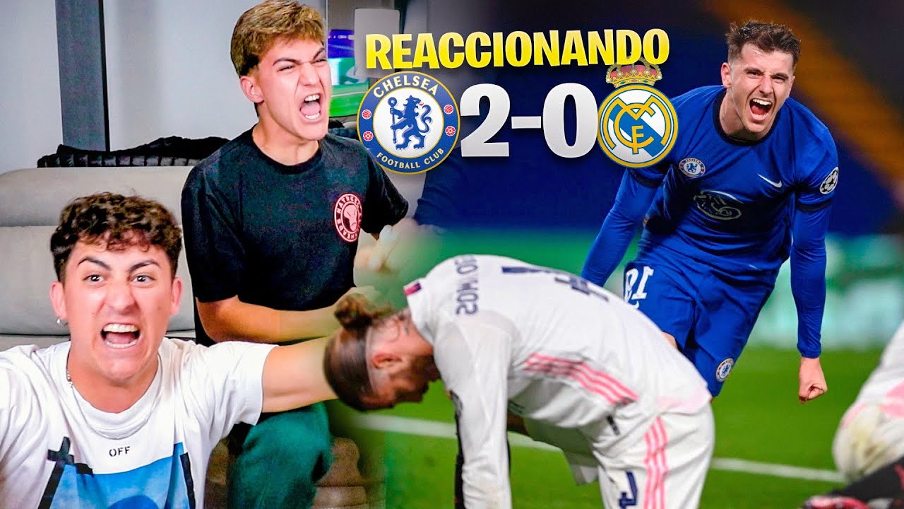 HINCHAS del BARÇA REACCIONAN al CHELSEA 2 - 0 REAL MADRID *eliminados de la Champions*