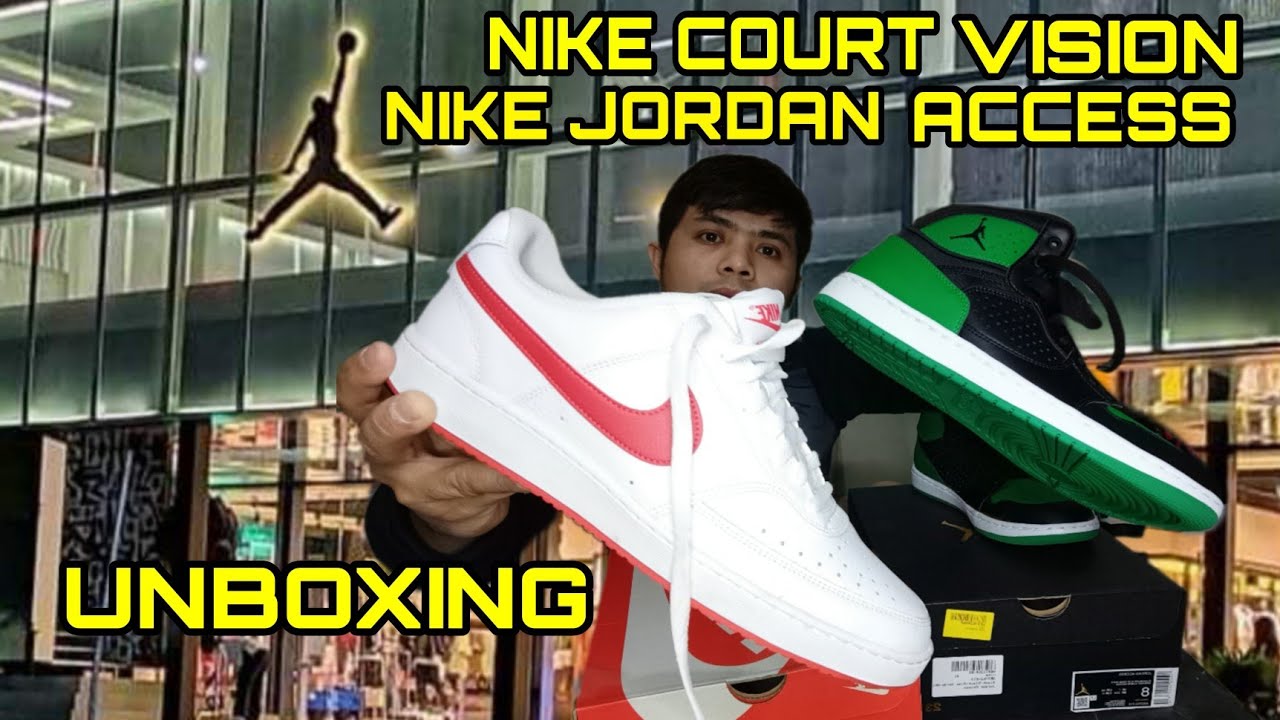 UNBOXING AND REVIEWS NIKE COURT VISION AND JORDAN ACCESS BLACK GREEN