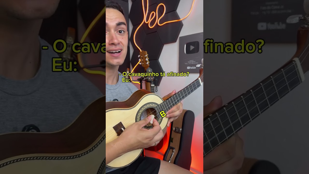 Como afinar o cavaquinho de ouvido #samba #cavaquinho