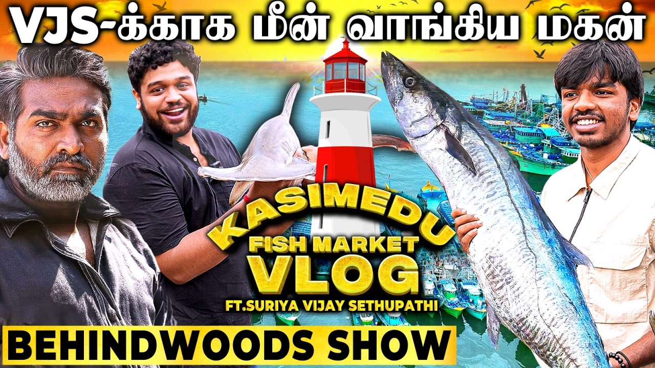 ராட்சச வஞ்சரம், Giant இறால்🐟மீன்-ல இத்தனை வகையா😲Kasimedu Fish Market-ஐ அலற வைத்த  Suriya Sethupathi🔥
