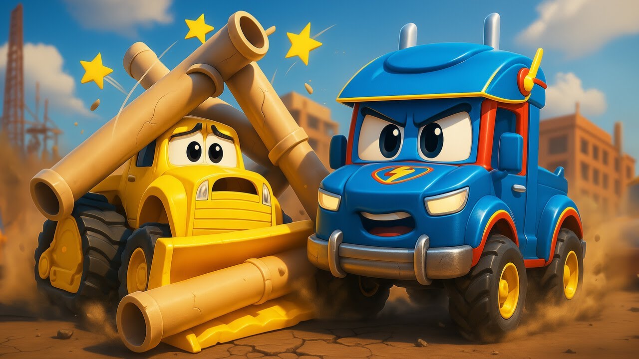 Help, SUPERTRUCK! BULLDOZER zit VAST!