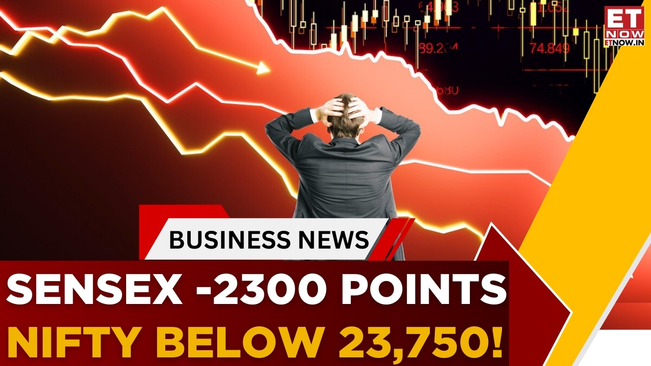 Sensex Crashes Over 2,300 Points, Nifty Below 23,750; India VIX Spikes 14% | Opening Bell | ET Now