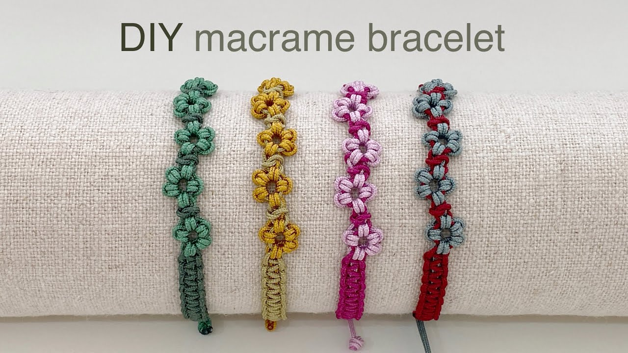 DIY | macrame flower friendship bracelet | браслет дружбы из цветов макраме