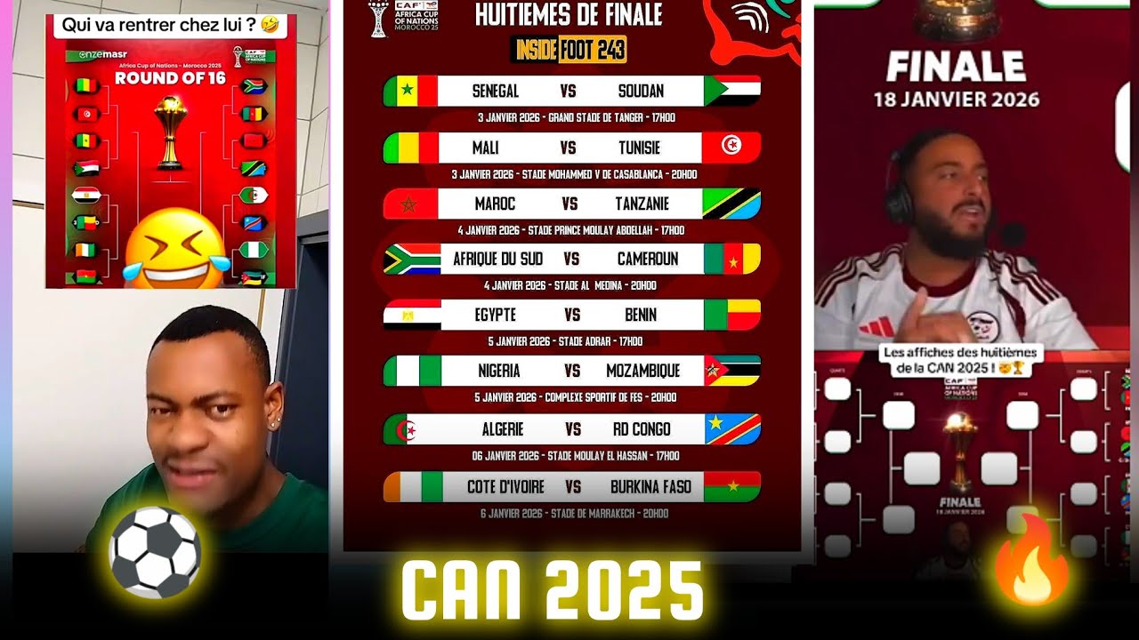 CAN MAROC  : Face Au HUITIÈMES DE FINALE, Les Réactions 🔥