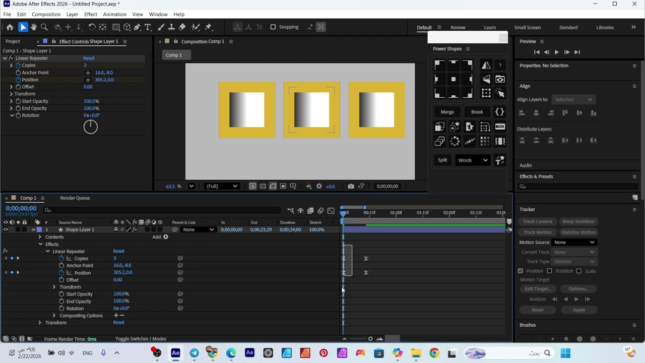 تجربة اولية لسيكربت Power Shapes