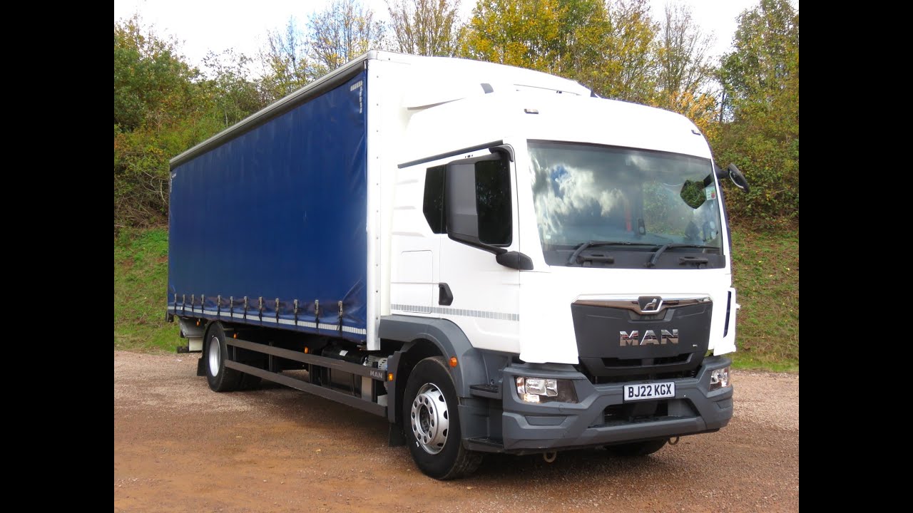 2022 22 MAN TGM 18.250 'New Shape' Euro 6 - 18 Ton Curtainsider with Tuck Away Tail Lift BJ22KGX