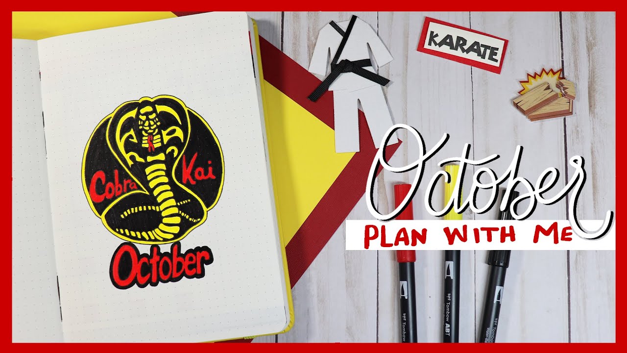 october 2020 bullet journal set up || cobra kai 🥋