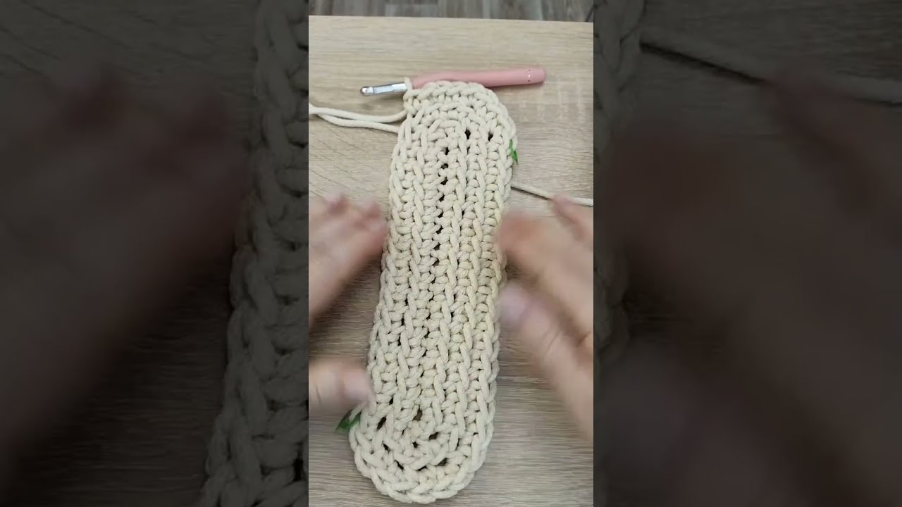 МК сумка шоппер из шнура 5 мм. 1 часть .