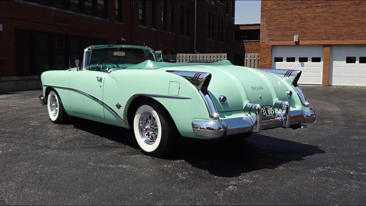 1954 Buick Skylark Convertible in Lido Green & Engine Sound on My Car Story with Lou Costabile