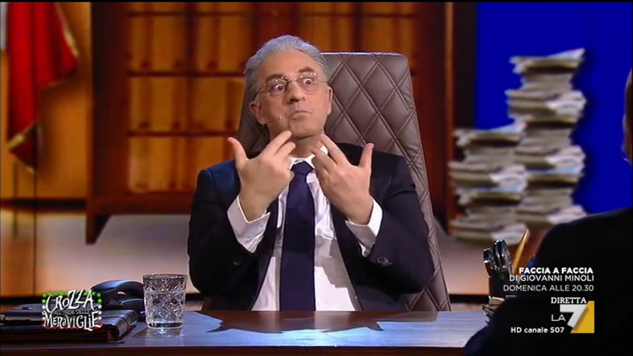 Crozza-De Luca: Basta col Sud del 'Eeeeeeeeh con ‘sto sole vuoi lavorare!?'