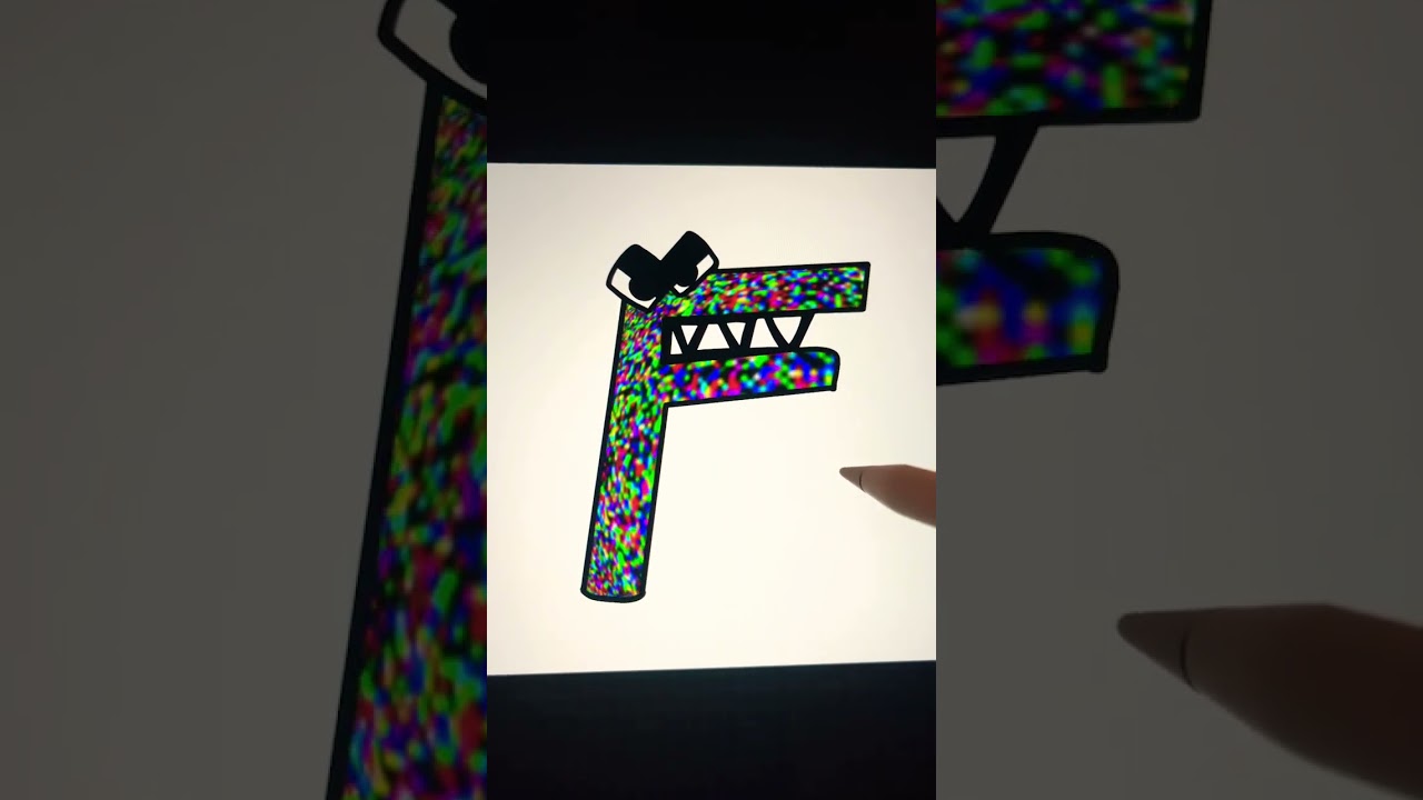 Alphabet lore #fyshorts #shorts #tiktokart #pixelart #satisfying #alphabetlore #F # black