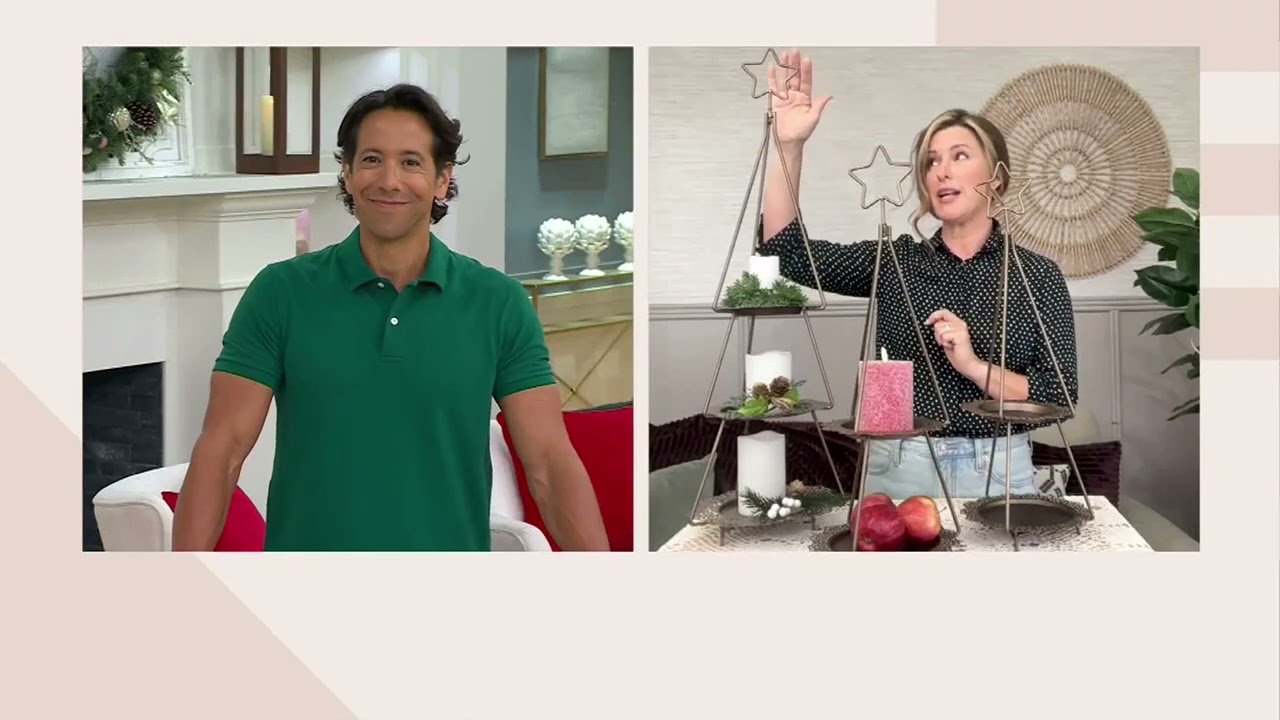 Home Reflections Tiered Metal Tree Display Stands on QVC
