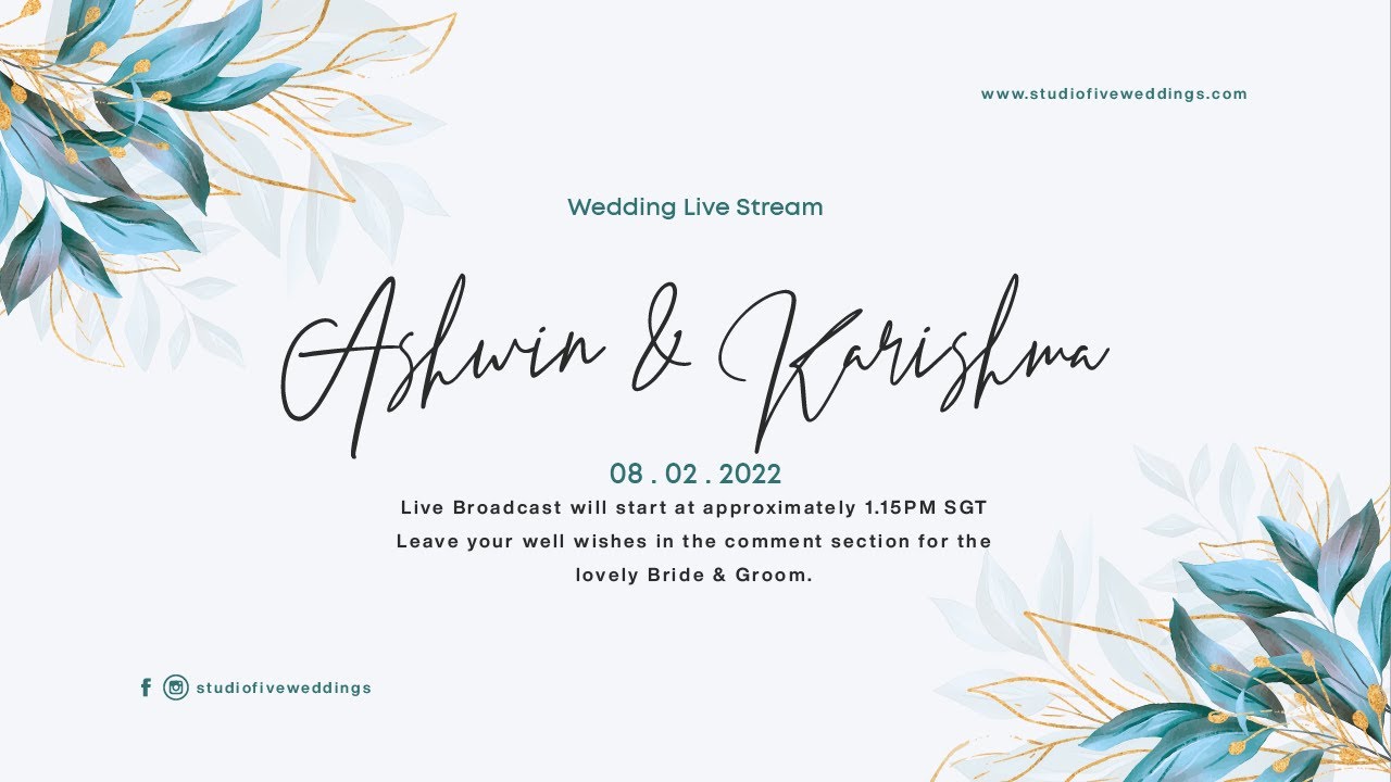 Sindhi Wedding Livestream Of Ashwin & Karishma @  Sindhu House, Singapore