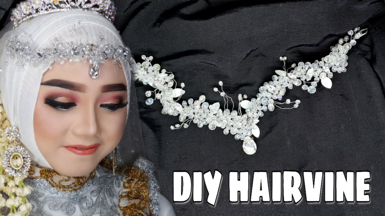 DIY wedding headpiece | Tutorial make a hairvine / cara membuat headpiece dahi dari kristal ceko