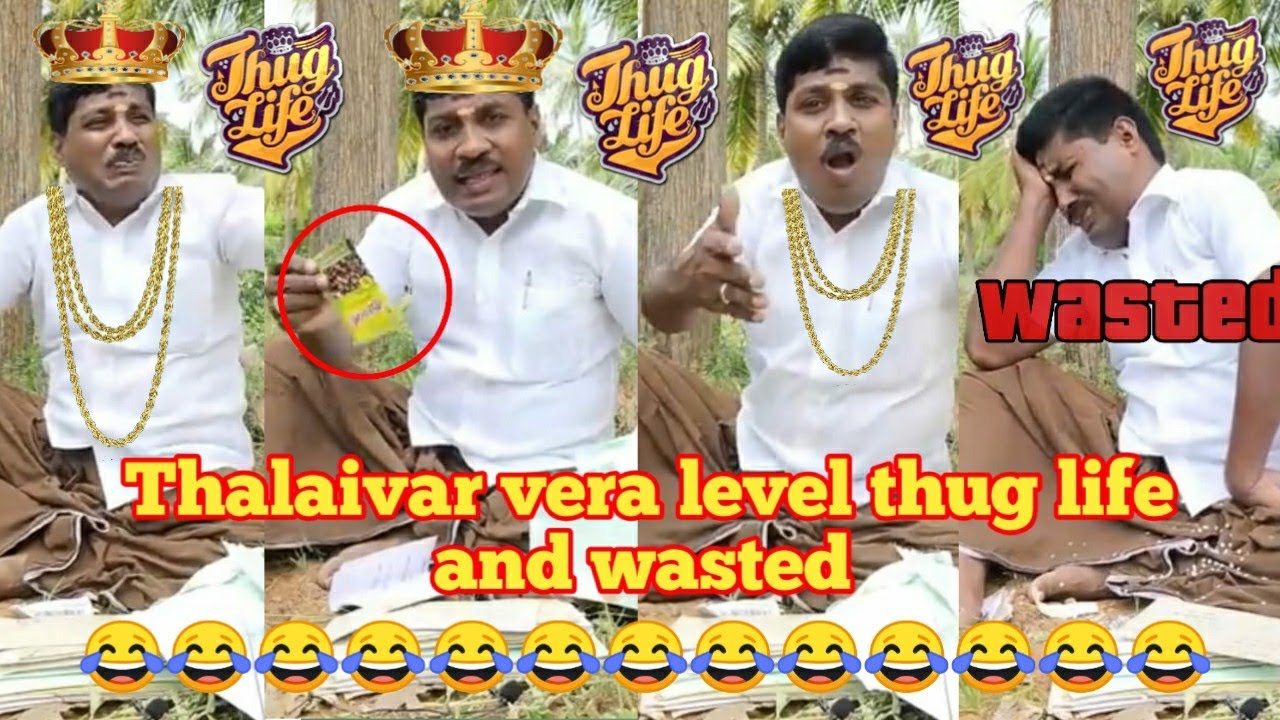 Thalaivar ultra level thug life and wasted | thug life | wasted | gp muthu | sippi muthu |